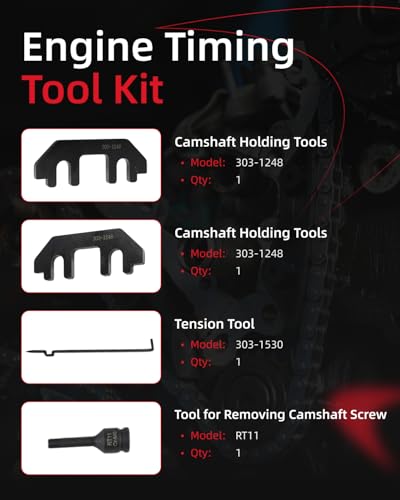 Camshaft Holding Tool Kit with Tension Tool, OE# 303-1248, 303-1530 | Engine Timing Tool Kit Timing Alignment Holder Tool for Ford 3.5L EcoBoost Upgraded GT F150 Expedition Lincoln Navigator - color: 303-1655