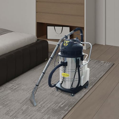 2110W 110V Commercial Carpet Cleaning Machine, 60L/11Gal Professional Commercial 3 in 1 Carpet Floor Brush Cleaner Extractor Vacuum Washing Machine Portable Carpet Cleaner