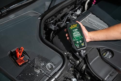 Battery Tender 5 AMP 12V Battery Charger and Maintainer - Automotive Smart Automatic Battery Charger for Cars SUVs and Trucks -Lead Acid, AGM, Gel, & Lithium - 022-0186G-DL-WH | Fast Multi-Chemistry Charger for Cars, Trucks, SUVs, Boats, RVs, and Large 12