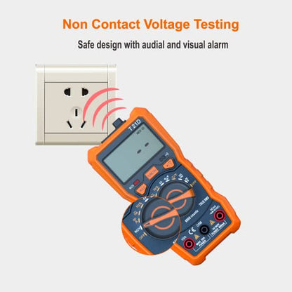 Auto-Ranging Digital Multimeter, TRMS 6000 Counts AC DC Voltmeter Ohm Volt Amp Meter, Electrical Multimeter Tester with NCV, Measure Capacitance Current Resistance Temp Continuity Diode Duty Cycle - style: up to 600V/10A