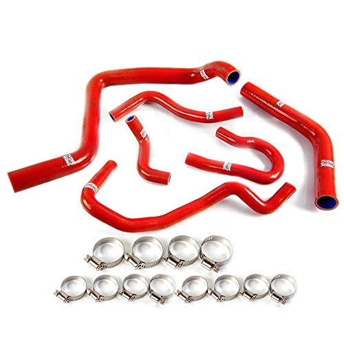 G-PLUS Silicone Radiator Coolant Hose Pipe Kit Red | Compatible with Honda Civic Type-R EK/EG B16A/B18C/B20B 1992-2000 - color: Red