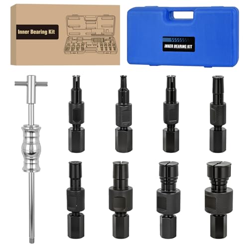 GOOACC 9PCS Blind Inner Bearing Puller Set, Slide Hammer with Expandable Collets 8-32MM Blind Hole Collet Bearing Slide Hammer Puller Set Internal Pilot Bearing Removal Tool for Axles Bearings, Blue - color: 9pc Blind Inner Bearing Puller Blue