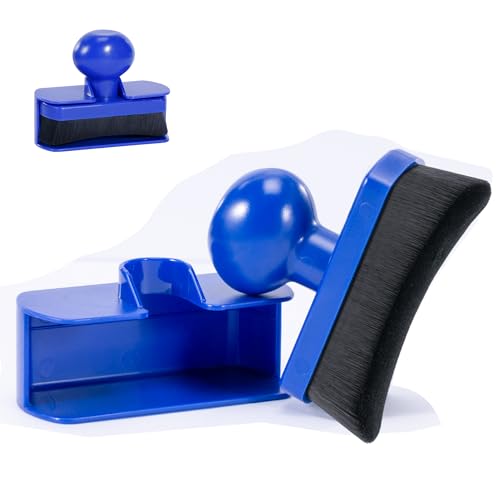 BABYSHEEP Large Car Tire Shine Applicator,Vegan Tire Shine Applicator with Curved Brush Head- Automotive Tire Dressing Applicator Brush with Storage Stand for Tire Detailing, 3.6 Inch Length (Blue) - color: Blue