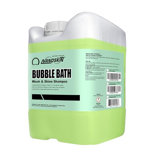 Nanoskin BUBBLE BATH Foaming Car Wash Shampoo 5 Gallons - Works with Foam Cannon, Foam Gun, Bucket Washes, Car Soap for Pressure Washer | For Car, Truck, Motorcycle, RV & More | Green Apple Scented - size: 640 Fl Oz (Pack of 1)