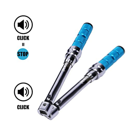 Adjustable Torque Wrench, 5 to 30 Nm 30mm Open End Torque Wrench with Click and Changeable Head for Hvac Mini Split and Refrigeration System