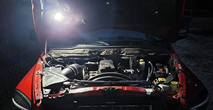 iJDMTOY Super Bright Xenon White 30-SMD Full LED Under Hood Light w/ 5ft Plug-N-Play Power Cord Wiring Harness Compatible With Dodge RAM, Charger; Jeep Wrangler, Grand Cherokee, etc