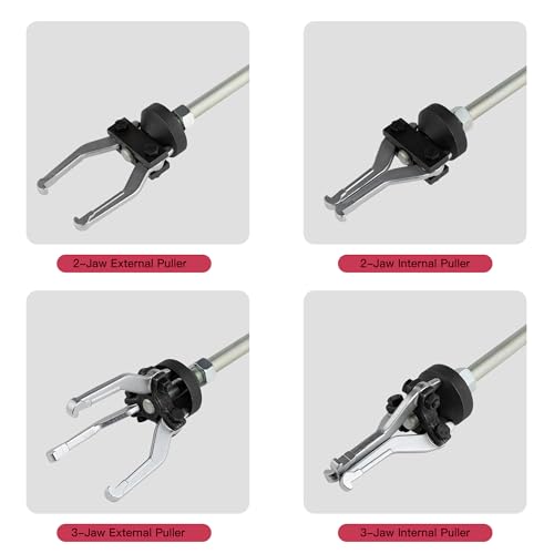9 Way Slide Hammer Puller Set, 5.1lb Heavy Duty, Front Wheel Hub Bearing Remover & Rear Wheel Axle Hub Dent Shaft Puller Tool Kit - size: 9 Way
