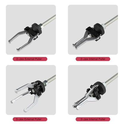 9 Way Slide Hammer Puller Set, 5.1lb Heavy Duty, Front Wheel Hub Bearing Remover & Rear Wheel Axle Hub Dent Shaft Puller Tool Kit - size: 9 Way
