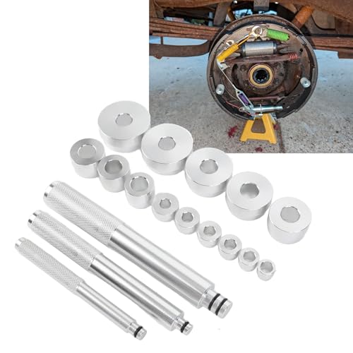 17PCS Bearing Press Kit, Universal Bearing Race and Seal Driver Set, Aluminum Alloy Bearing Install Tool with 14 Adapters, Compact Seal Driver Removal Tool for Automotive Repair an