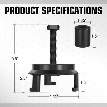 DNA MOTORING 25264 GM Harmonic Balancer Puller, No Radiator Removal for GM LS Engines (5.3L/6.0L/6.2L), Chrysler/Jeep/Dodge V6/V8, 3-Jaw Quick-Clamp Design,TOOLS-00763