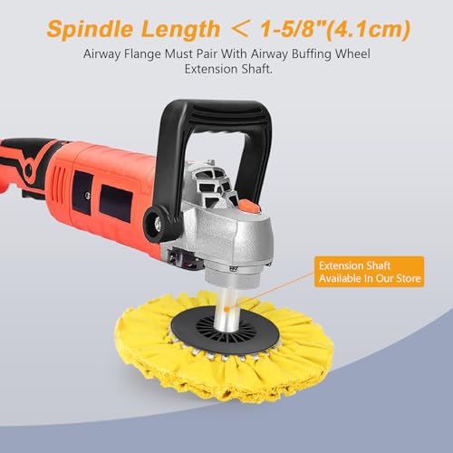 4 Inch Airway Buffing Wheel Flange Kit, 5/8 Inch Arbor Hole, Use with Extension Shaft, Safety Flange for Polishing Buffing Wheels, 1 Pair - color: Airway Flange Kit