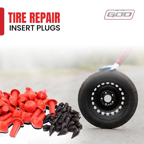Tire Repair Insert Plugs - Mushroom Plugs with Built-in Sealant, Quick and Easy Tire Fix Solution | Pack of 60 - style: Pack of 60