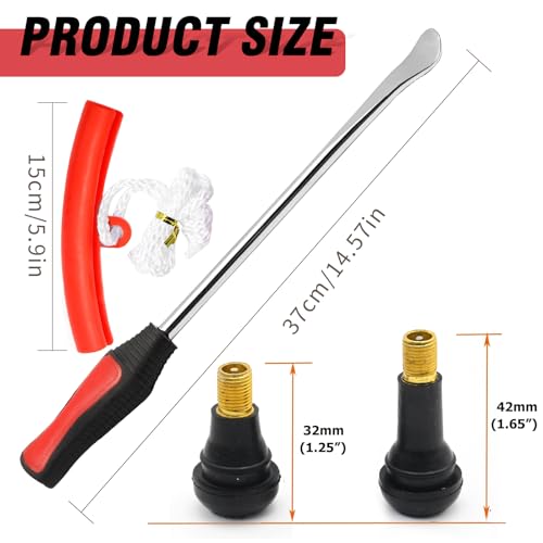 EATAKWARD 14.5 inch Leverage Tire Spoon Lever Iron Repair Tool Kit, Steel Tire Changing Removal Tool for Motorcycle Dirt Bike Lawn Mower Tire TR412 TR413