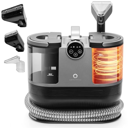 Airthereal S1 Carpet Cleaner Machine, Instant Heating Portable Upholstery Spot Cleaner, Shampooer Machine with Self-Cleaning, 14 Kpa Stain Remover Deep Cleaner for Pets, Stairs, Car Seat and Couch - color: Grey