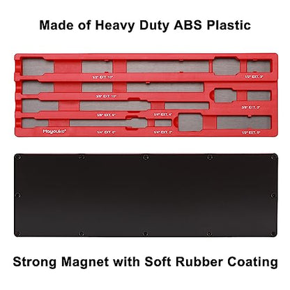 Mayouko Magnetic ABS Socket Extension Organizer, Socket Extension Bar Holder, Fit for 1/4",3/8",1/2“Drive Extensions, Extensions not Included