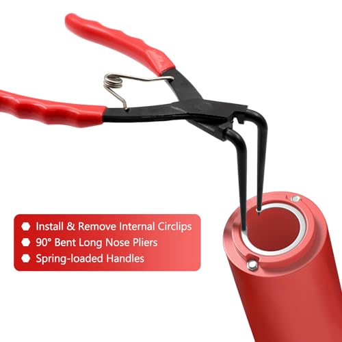 90 Degree Long Nose Snap Ring Pliers, Internal Master Cylinder Circlip Bent Lock Retaining Ring Pliers for Trucks Motorcycles Cars
