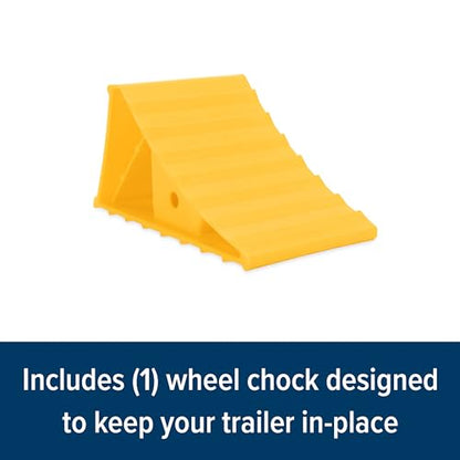 Camco Standard Wheel Chock for Trailers&RVs-Heavy Duty Trailer Wheel Chock Constructed of Durable Plastic w/UV inhibitors-for Use w/Tires Up to 26-inches-Re-Hitch in Confidence-44412,(Pack of 6) - size: Standard (Pack of 6)