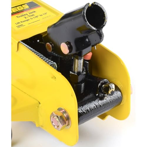 JEGS 2-Ton Hydraulic Car Floor Jack - 4,000 LBS Lift Capacity, Lift Range: 5 ?in.to 13in.- Lightweight Hydraulic Floor Jack, 360 Degrees Saddle Rotation - Heavy Duty Steel Car Jack Hydraulic