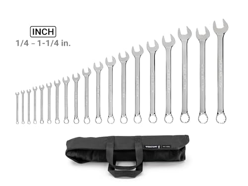 TEKTON Combination Wrench Set, 19-Piece | WCB94103 - size: 19-pc. (1/4 - 1-1/4 in.), style: Roll