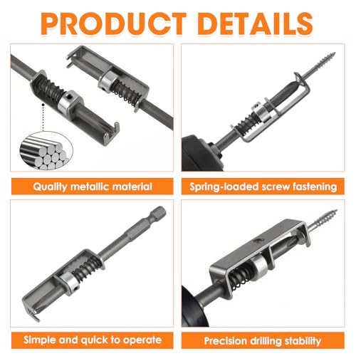 2PC Loaded Screw Holder Bit Set, Anti Drop Screwdriver Bit with Single Hand Operation, Universal Screw Retaining Tool, Ideal Bit Holder for Drill for Electricians, Mechanics & DIY Home Repair