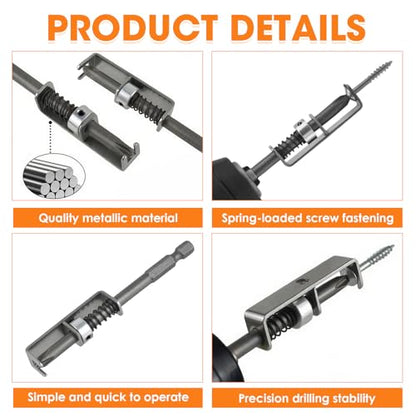 2PC Loaded Screw Holder Bit Set, Anti Drop Screwdriver Bit with Single Hand Operation, Universal Screw Retaining Tool, Ideal Bit Holder for Drill for Electricians, Mechanics & DIY Home Repair