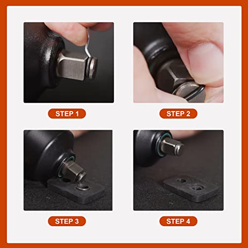 (5+5 Sets) 3/8" & 1/2" Impact Wrench Retainer Rings with O-ring, Fit For Electric/Pneumatic Wrench, Including Anvil Retaining Ring Install Tool - size: 5+5 Sets 1/2"&3/8" Retainer Rings w/ O-Ring & Tool