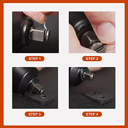 (5+5 Sets) 3/8" & 1/2" Impact Wrench Retainer Rings with O-ring, Fit For Electric/Pneumatic Wrench, Including Anvil Retaining Ring Install Tool - size: 5+5 Sets 1/2"&3/8" Retainer Rings w/ O-Ring & Tool