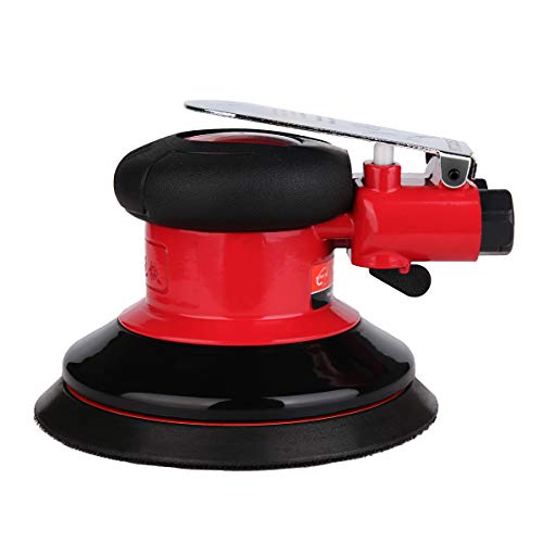 Ouya 5" Air Random Orbital Sander, Red Dual Action Pneumatic Orbit Polisher for Polishing Sanding Waxing