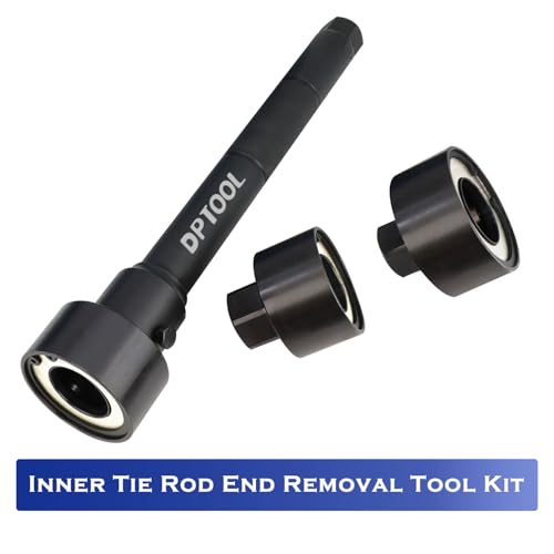 DPTOOL Inner Tie Rod End Removal Tool Kit, Axial Steering Ball Joint Puller Remove Install, 30-35mm 35-40mm 40-45mm 1/2" Drive Inner Rod Steering Rack Knuckle Tool for Car Track