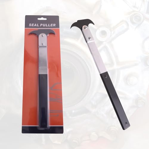 Seal Puller, Oil and Grease Seal Removal, Dual Hook Tip, Heavy-Duty | Universal, Crank Seal Installer and Remover, for Car, SUV, Light Truck, Machine Repair, Non-Slip Handle, Heat-Treated Steel - color: Black