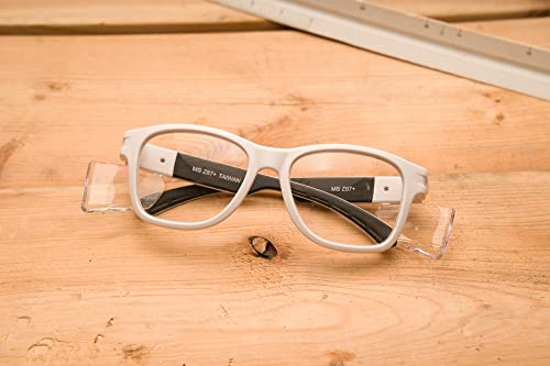 MAGID Y50 Safety Glasses for Construction | White Frame — 2 Pairs, Clear Lens | Side Shields, ANSI Z87.1+, Anti-Fog, Scratch-Resistant, 99.9% UV Protection, Polycarbonate Lens - color: Clear Lens | White Frame, size: 2 Pairs
