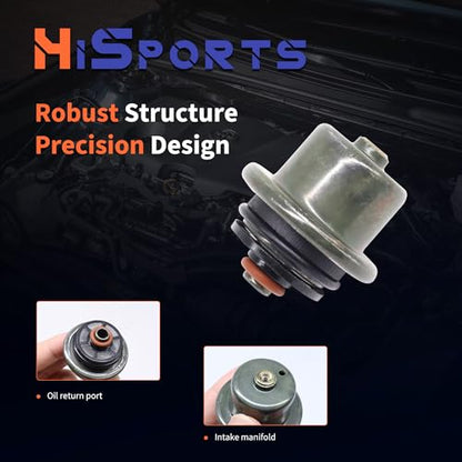 HiSport PR484 Fuel Pressure Regulator Compatible with Chevrolet Astro 1992-1995 Blazer 1995 S10 Blazer 1992-1994 S10 Pickup 1995, GMC Jimmy 1992-1995 Safari 1992-1994 Sonoma, Oldsmobile Bravada - size: HSFPR484