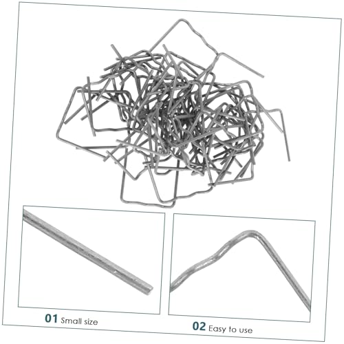 100pcs Plastic Welding Hot Staples Kit for Car Bumper and Dashboard Repair 0.8mm Pre-Cut Welding Rods Sturdy Hot Stapler Supplies for Automotive Repair