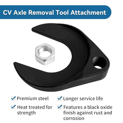 Inner CV Axle Removal Tool with Nut 48mm - Front Wheel Drive Axle Pulley Attachment for Slide Hammer 5/8"-18 Threads, CV Joint Puller Adapter Removing Tool