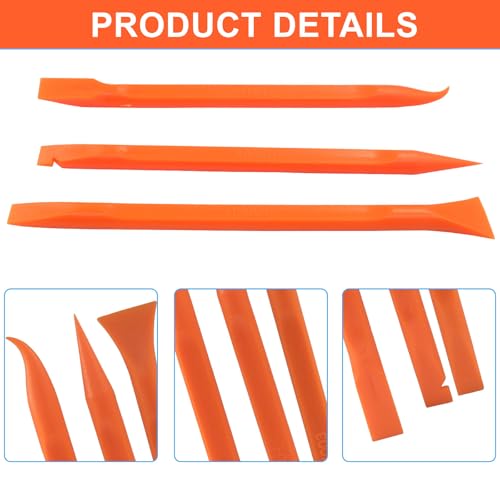 Plastic Scraper Tool 9 Pieces Non-Scratch Cleaning Kit for Tight Spaces, Remove Stickers Labels Oil Stains Food Dirt(Orange) - color: Orange