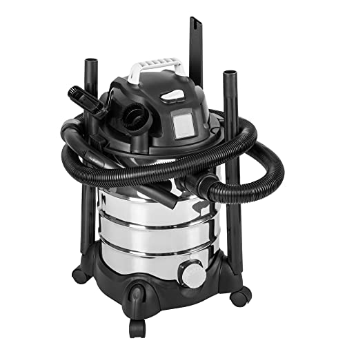 Amazon Basics Wet Dry Shop Vacuum Cleaner, 6 Gallon, 3.5 HP Stainless Steel, with Filter, Grey/Black - size: 6 gallon Shop, 3.5 HP