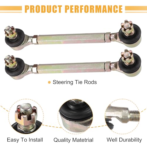 ACROPIX 11cm 4.33" Steering Tie Rod End Tie Rod Link Fit for 50cc 70cc 90cc 110cc 125cc 150cc ATV Quad Four Wheeler with Ball Joint Accessories - Pack of 2 - size: 110mm