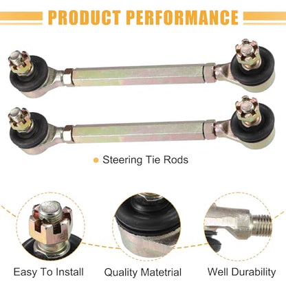 ACROPIX 11cm 4.33" Steering Tie Rod End Tie Rod Link Fit for 50cc 70cc 90cc 110cc 125cc 150cc ATV Quad Four Wheeler with Ball Joint Accessories - Pack of 2 - size: 110mm