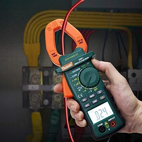 Digital Clamp Meter 2000 Counts, Multimeter Amp Meter with Storage Bag AC/DC Volt AC/DC Current Ohm Diode Resistance Test Voltage Tester