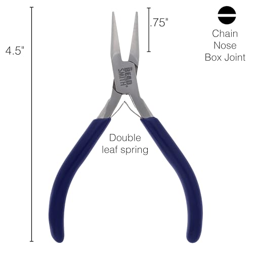 The Beadsmith 3-Piece Pliers Set – Kit Includes: Chain Nose, Round Nose and Flush Cutter with Tungsten Carbide Blades – Make Bracelets, Necklaces & Earrings – Tools for Jewelry Making - style: 3 PC Set