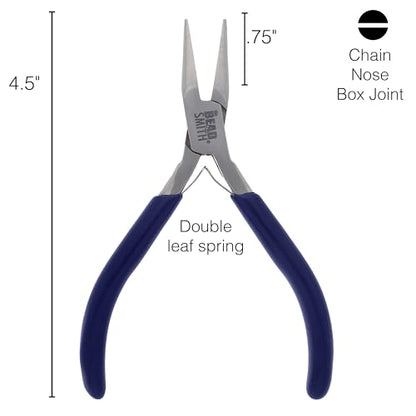 The Beadsmith 3-Piece Pliers Set – Kit Includes: Chain Nose, Round Nose and Flush Cutter with Tungsten Carbide Blades – Make Bracelets, Necklaces & Earrings – Tools for Jewelry Making - style: 3 PC Set
