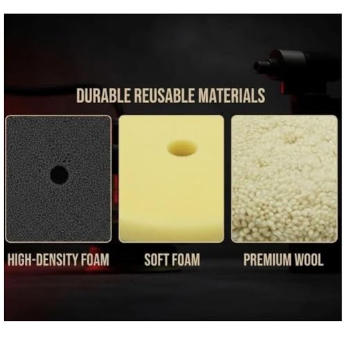 7 Inch Polishing and Finishing Pad Kit, Compatible with Milwaukee M18 Polisher 2738, Includes Foam & Wool Pads, Replacement for 49-36-2783 2784 2785, Car Boat Buffing Waxing Kit