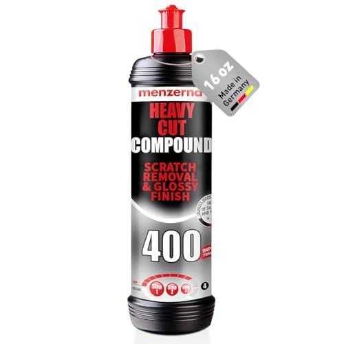 menzerna Heavy Cut Compound 400" Car Polish I Heavy Cut, Medium Cut & Finish I Buffing & Polishing Compound for Scratch Repair I for Scratches, Swirls & Holograms I Silicone Free I 16oz - style: 16oz.