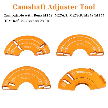 Camshaft Adjuster Tool Kit 4 Pcs, Compatible with Benz M152, M276.8, M276.9, M278/M157, Engine Tools, Timing Belt Tools - size: for M152 M276.8 M276.9 M278/M157