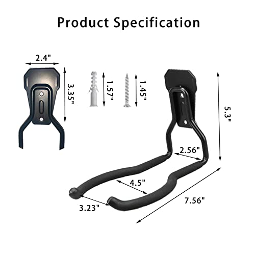 Weedeater Hanger, String Trimmer Hanger and Wall Mounted Power Tool Holder, Garage Utility Hooks for Storage- Black, 3-Pcs - color: Black-3 P