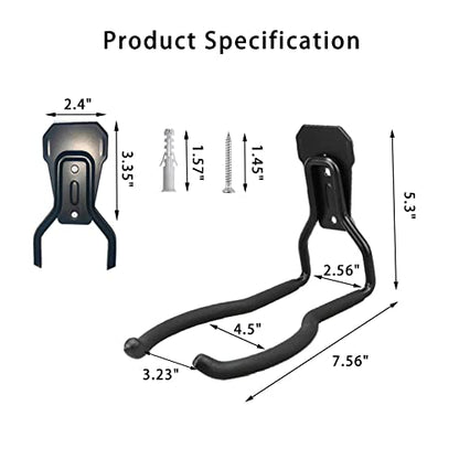 Weedeater Hanger - String Trimmer Hanger, Wall Mounted Power Tool Holder, Utility Hooks for Garage Tool Organizers and Storage (Black-1 P) - color: Black-1 P
