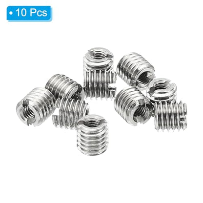 PATIKIL Thread Adapters Sleeve Reducing Nut, 10 Pcs M5x0.8 Male to M2.5x0.45 Female Repairing Insert Nut Screw Reducer Stainless Steel Fastener 5mm - size: M2.5xM5x5mm