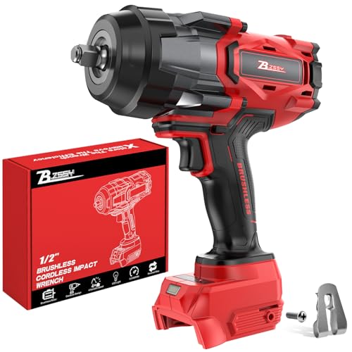 Cordless Impact Wrench Compatible with Milwaukee 18V Battery, 1/2'' 1700FT-LBS 2300N.m High Torque Impact Driver, Brushless Impact Gun w/ 4 Speed Modes & LED Light for Car, Home, Outdoor - size: 1/2" Compatible with Milwaukee 2300N