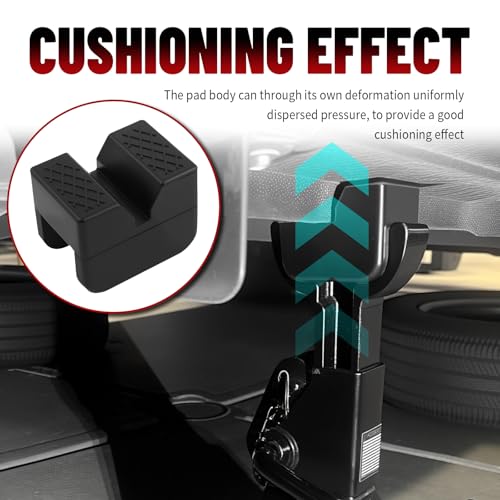 4PCS Slotted Car Pinch Weld Jack Pad,Flexible Car Jack Stand Pads for Protection & Cushioning with Anti-Slip Texture,Rubber Cars Pinch Weld Jacks Adapter for 2T Floor Jacks