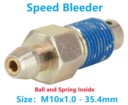 4-Piece Speed Bleeder Kit with Dust Caps - M10x1.0-35.4mm, H9410-4, 107392, 639560 - size: M10x1.0 - 35.4mm (4 PCS)